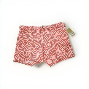 Michael Kors Womens Shorts Size 8 Salmon Pink and White Pattern Great For Summer